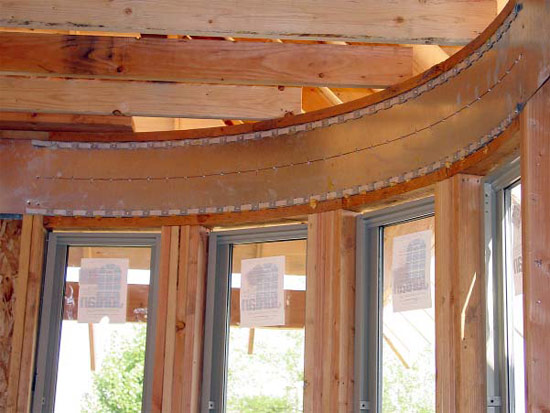 Flex-C Trac was used to build a curved wall in this residence.